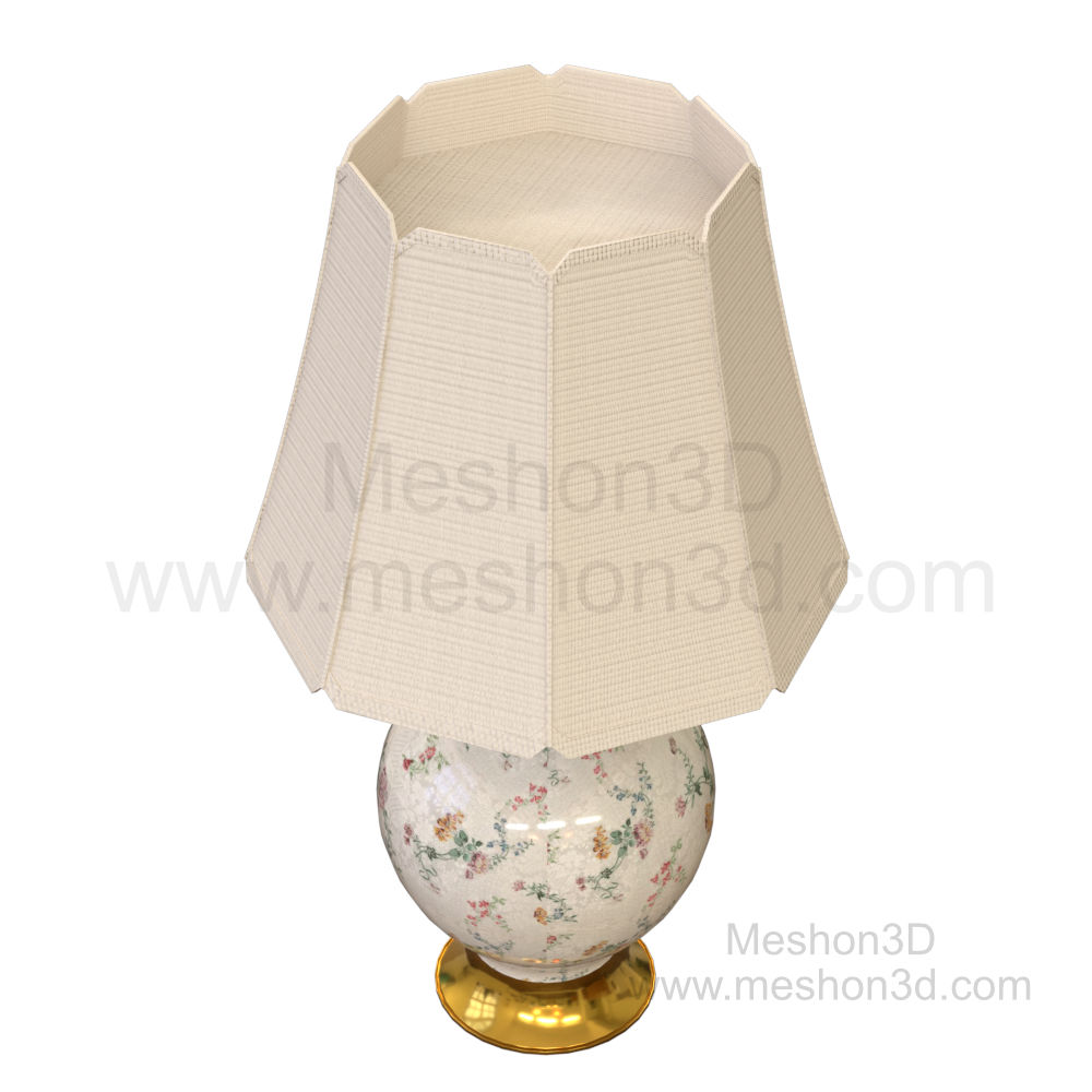 Meshon 3D | Floral Porcelain Classic Table Lamp Thumbnails